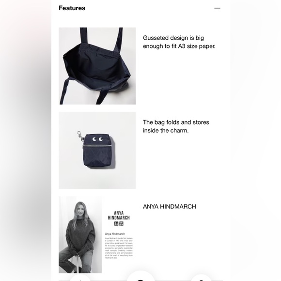 Anya Hindmarch X Uniqlo Packable Bag in Olive - Picture 6 of 8